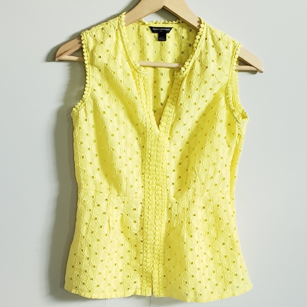 Banana Republic Eyelet Sleeveless Top